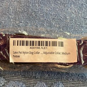 Sake Nylon Dog Collar Med NWT